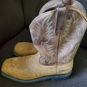 Mens ariat steel toe work boots